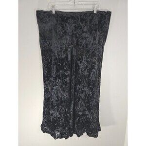 RALPH LAUREN Burn Out Maxi Y2K Black SKIRT Velvet Silk Witch Whimsygoth 20W BN